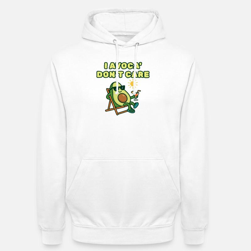 Avocado Chill: Mir ist Avoca egal. - Unisex Hoodie - Weiß