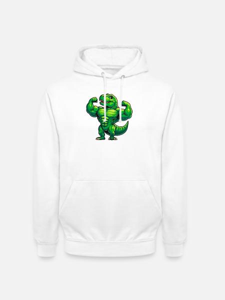 Starker Drachentrainer mit Muskel-Design - Unisex Hoodie - Weiß