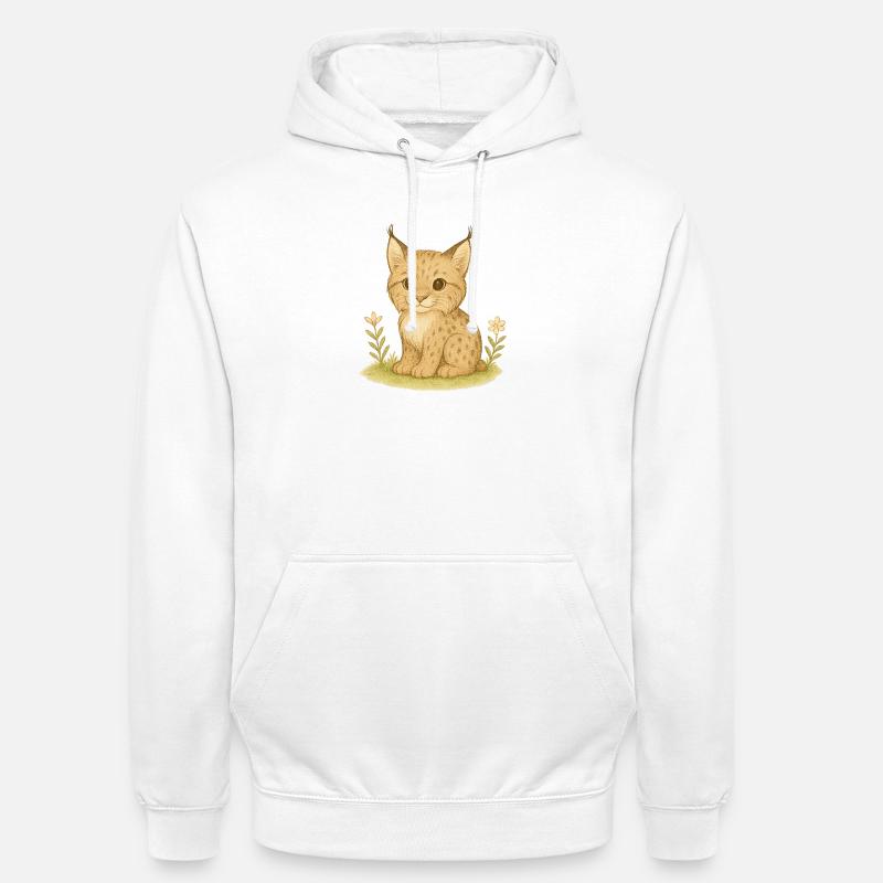 Nordischer Wald - Luchs - Unisex Hoodie - Weiß