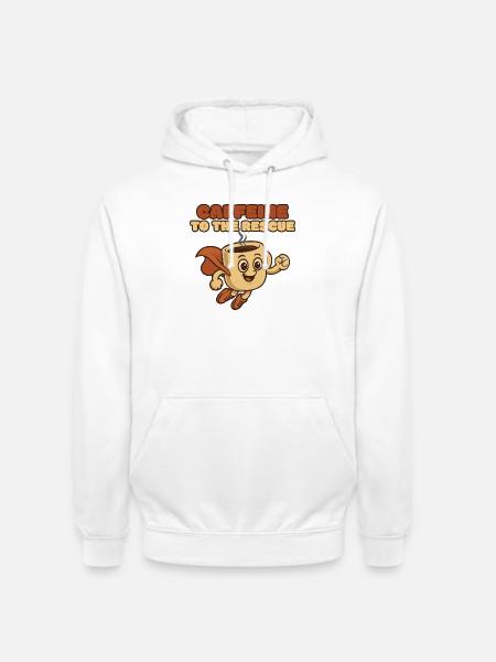 Kaffeerettungsheld - Unisex Hoodie - Weiß