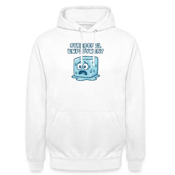 Stressful Work Life Cubic Cartoon - Unisex Hoodie - white - Front - AI Model Male 185 dark (185cm) & AI Model Female 172 dark (172cm)