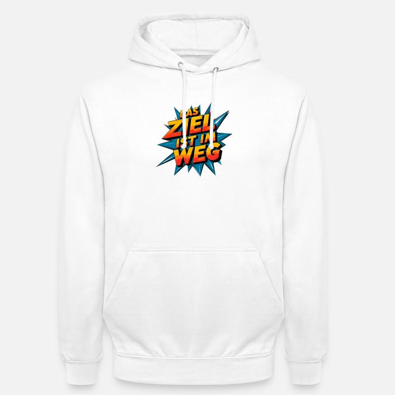 L’objectif est dans le chemin - Sweat-shirt à capuche unisexe - blanc