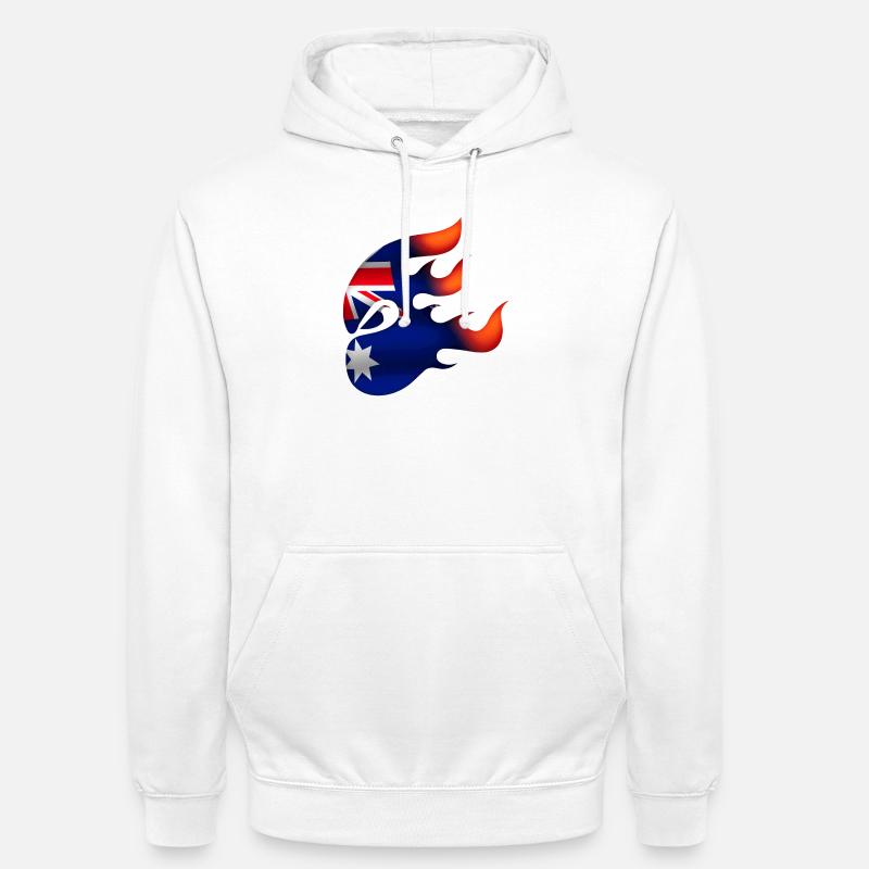 Drapeau de l’Australie - Australie - Ninja - Sweat-shirt à capuche unisexe - blanc
