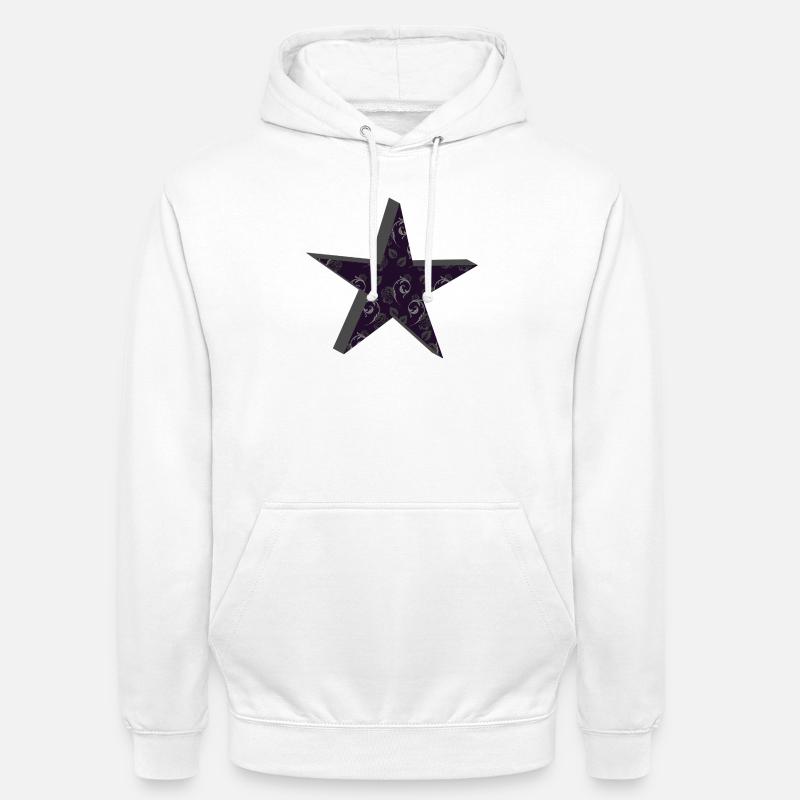 sternenmuster goth, floral - Unisex Hoodie - Weiß