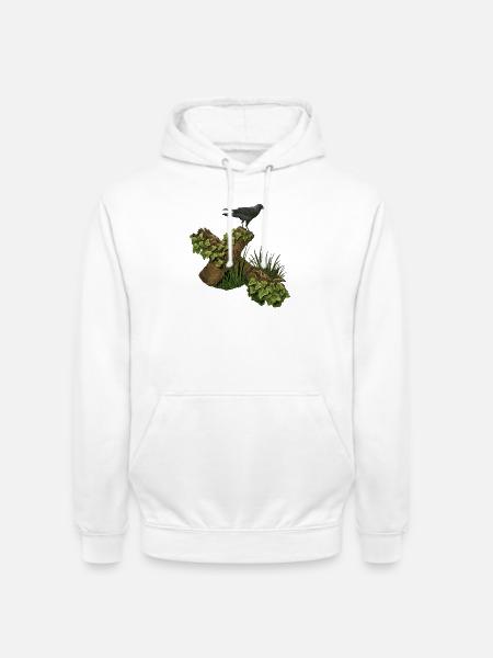 gekipptes kreuz, goth - Unisex Hoodie - Weiß