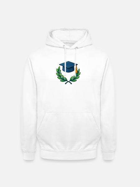 Academic Degree Wreath Design - Unisex Hoodie - white