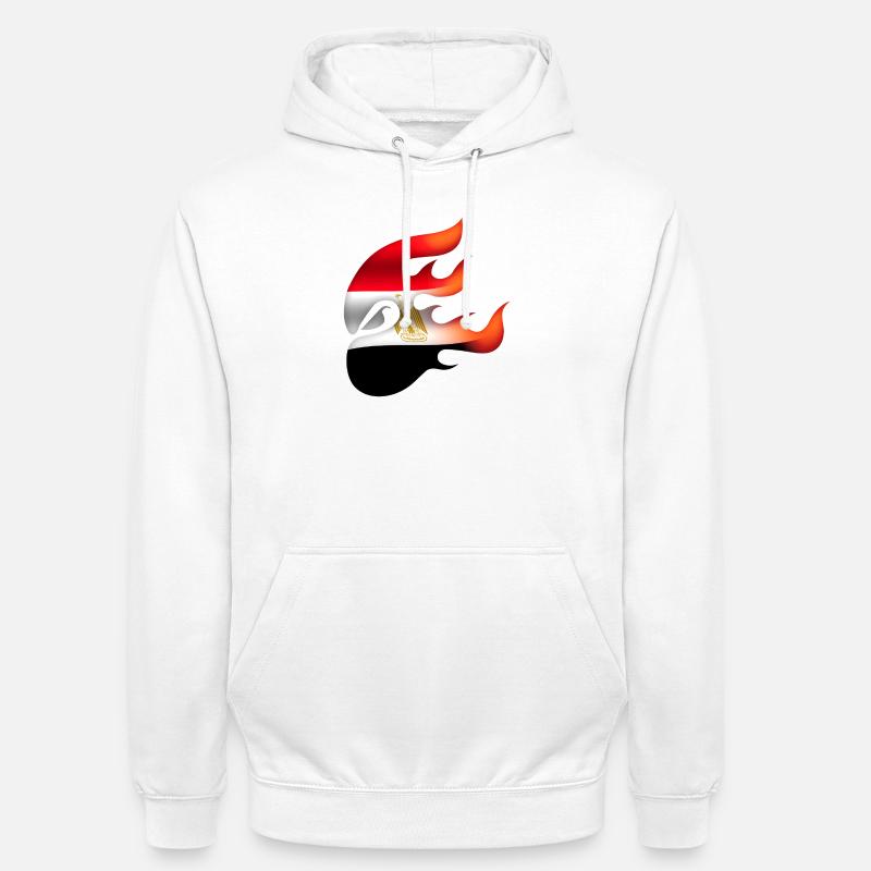 Drapeau de l’Égypte - Égypte - Ninja - Sweat-shirt à capuche unisexe - blanc