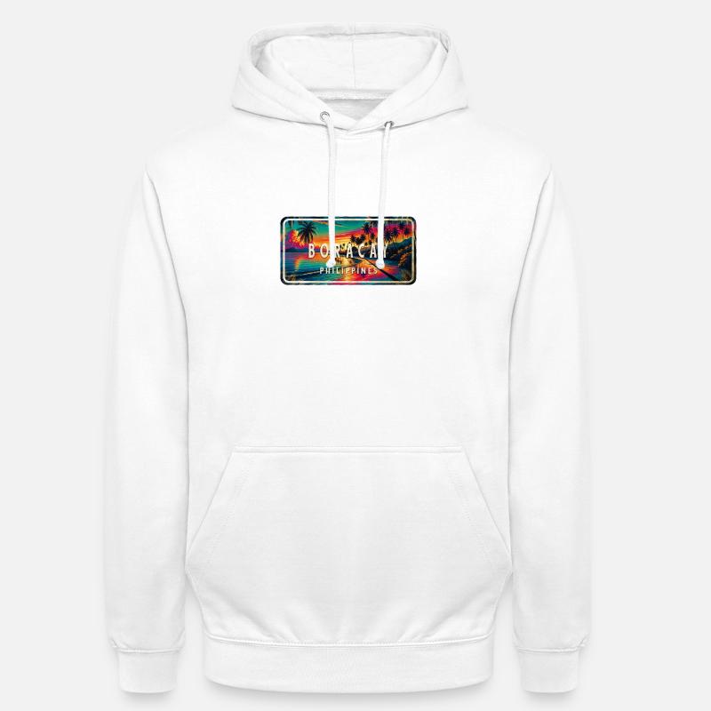 Boracay – Paradis aux Philippines - Sweat-shirt à capuche unisexe - blanc