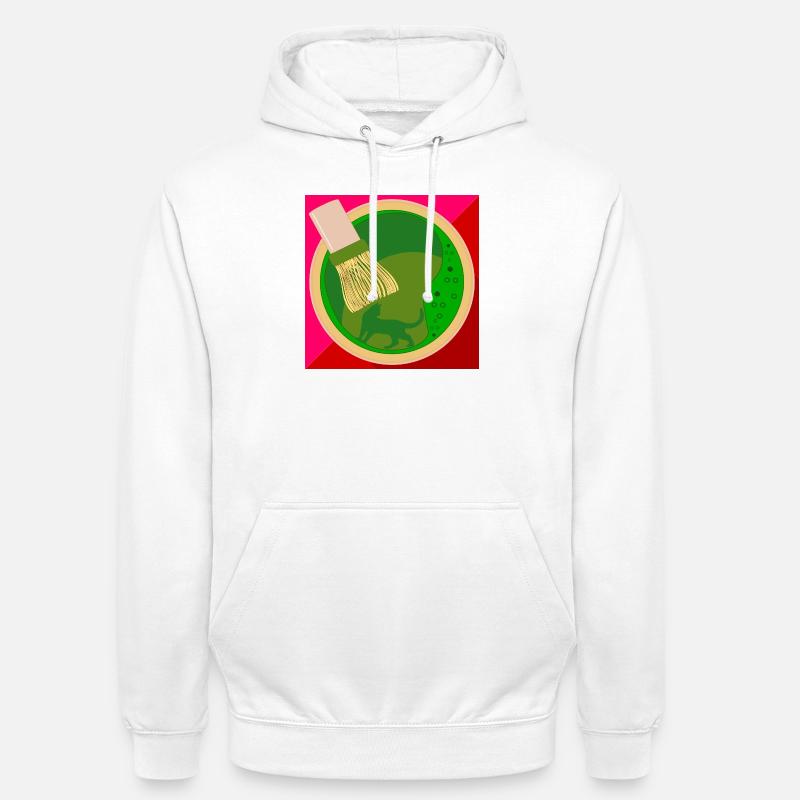 Chat Thé Vert Matcha - Sweat-shirt à capuche unisexe - blanc
