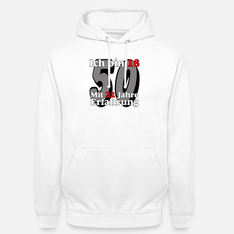 50 ans d’expérience ........................... - Sweat-shirt à capuche unisexe - blanc