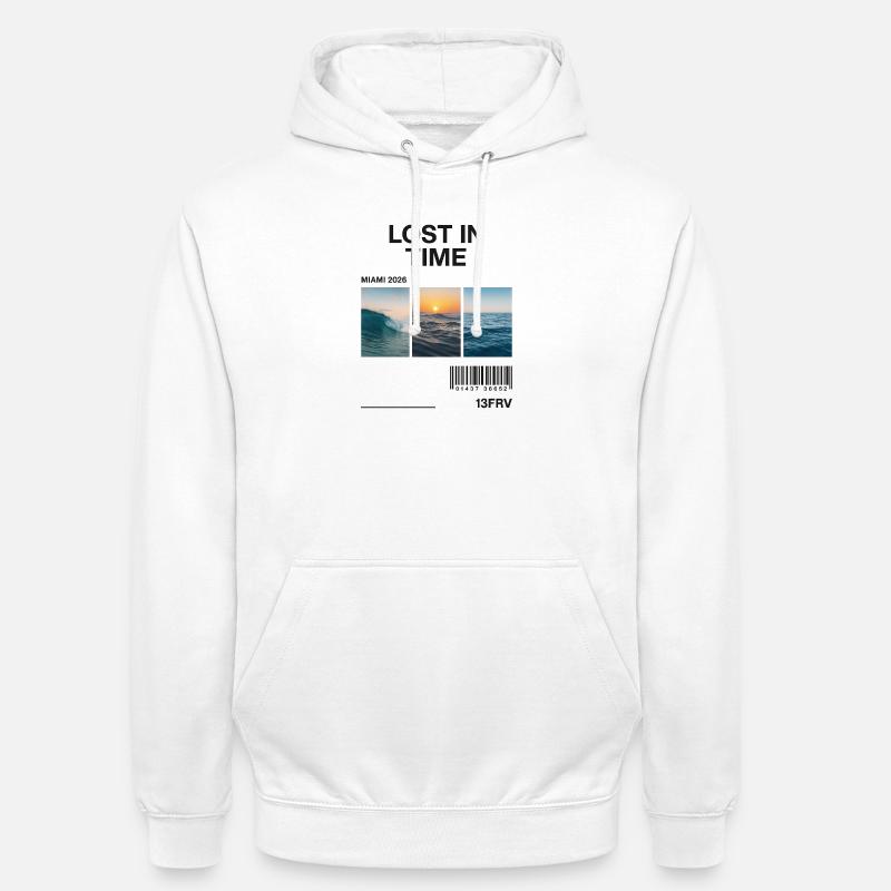 Temps perdu : Triptyque des Vagues de Miami - Sweat-shirt à capuche unisexe - blanc