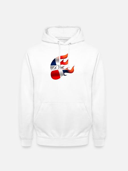 Flag of the Dominican Republic - Unisex Hoodie - white