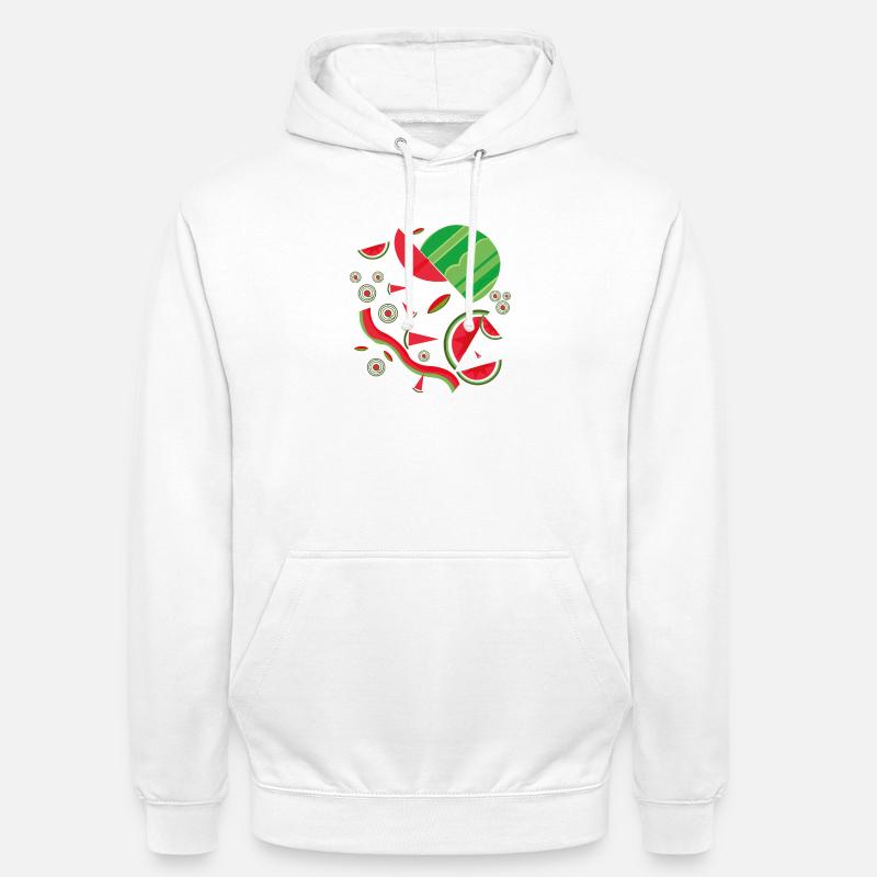 Design abstrait de pastèque - Sweat-shirt à capuche unisexe - blanc