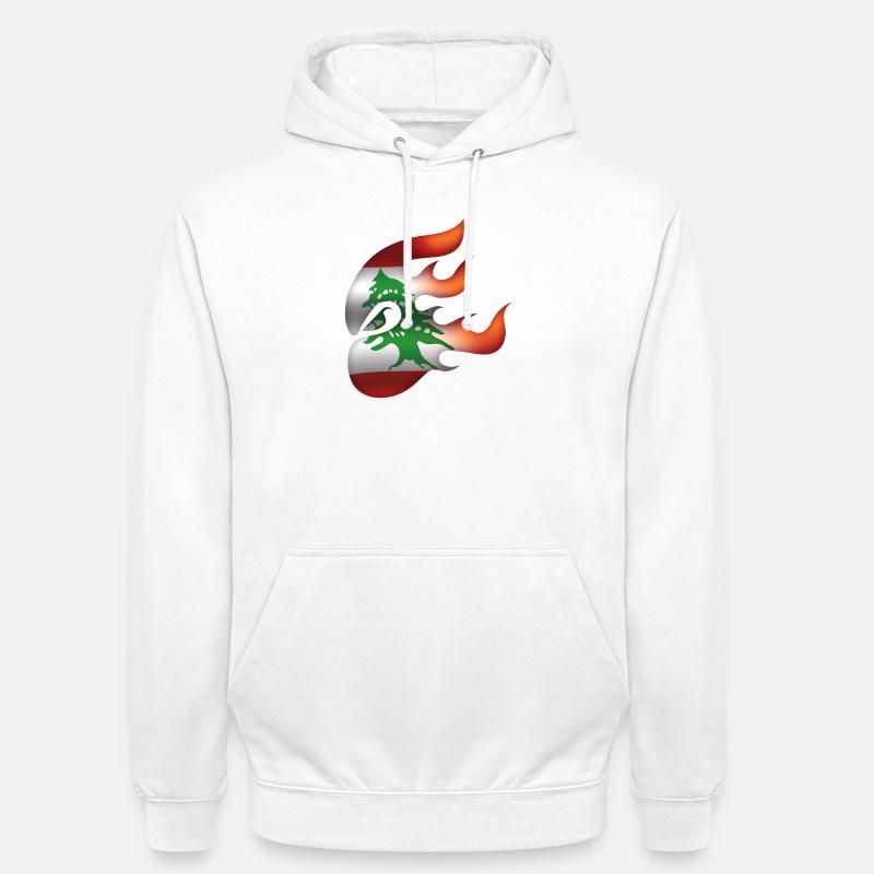 Flagge des Libanon - Libanon - Ninja - Unisex Hoodie - Weiß