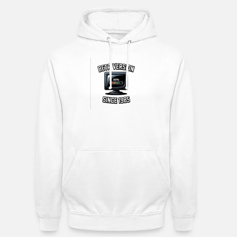 Retro Computer Progress Design - Unisex Hoodie - white