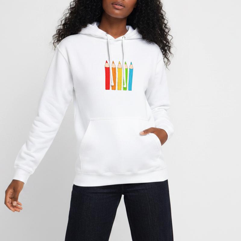 Lebendiges Farbstift-Array-Design Unisex Hoodie