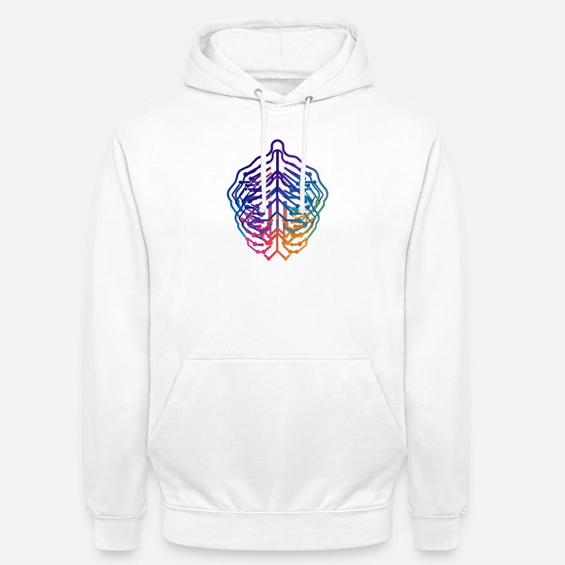 Conception de circuits neuronaux à feuilles - Sweat-shirt à capuche unisexe - blanc