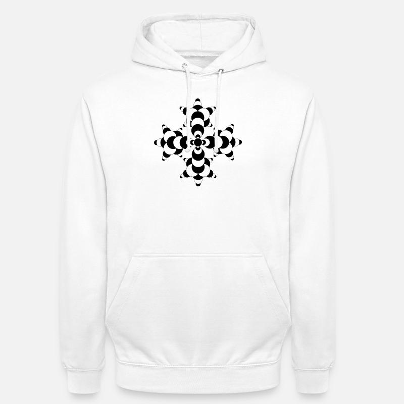 Fractal Molecule Crop Circle - Unisex Hoodie - white