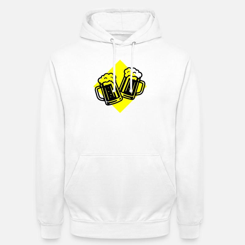 Bier Anstoßen Bierkrug - Unisex Hoodie - Weiß