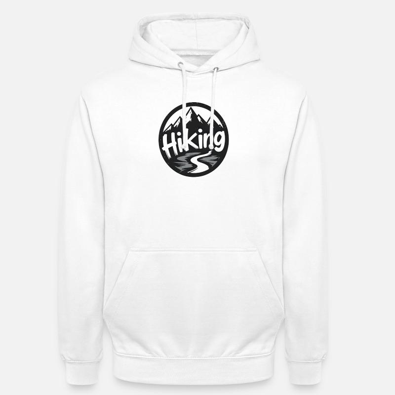 Abenteuerlicher Bergwanderer Eyecatcher - Unisex Hoodie - Weiß