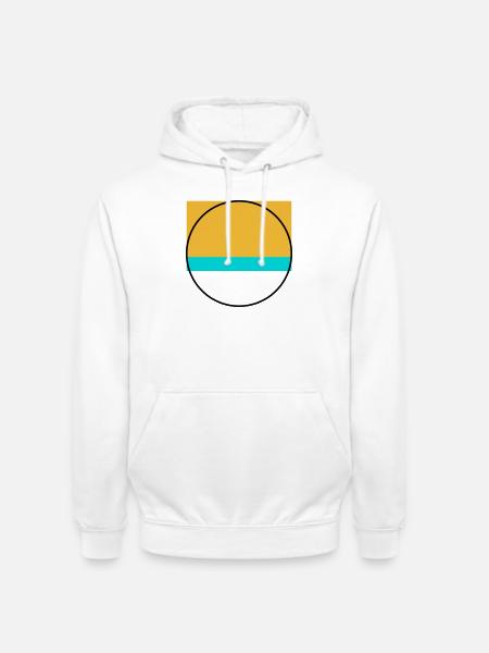 Minimalist Sunset Over Ocean - Unisex Hoodie - white
