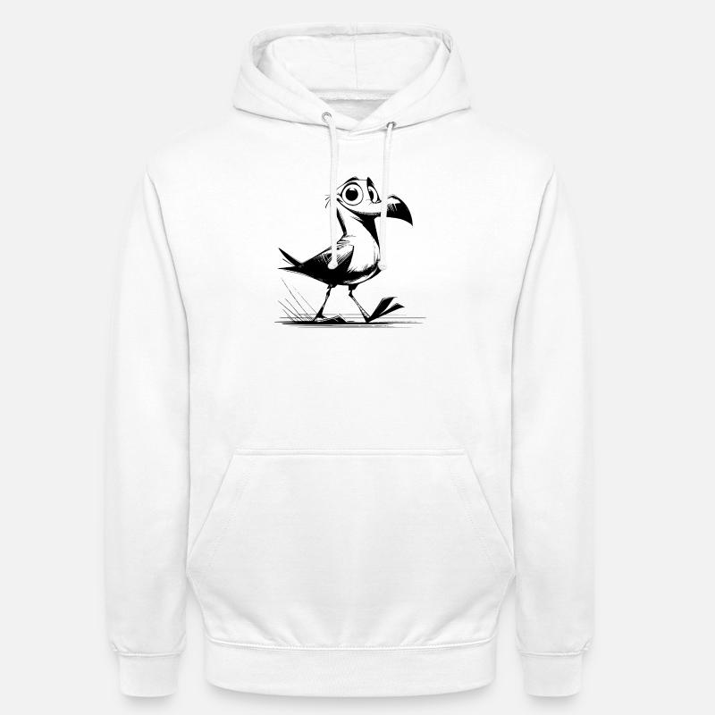 Bird flutterman with seagulls clown DNA - Unisex Hoodie - white