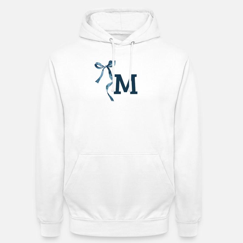 Monogramme m idée cadeau  - Sweat-shirt à capuche unisexe - blanc