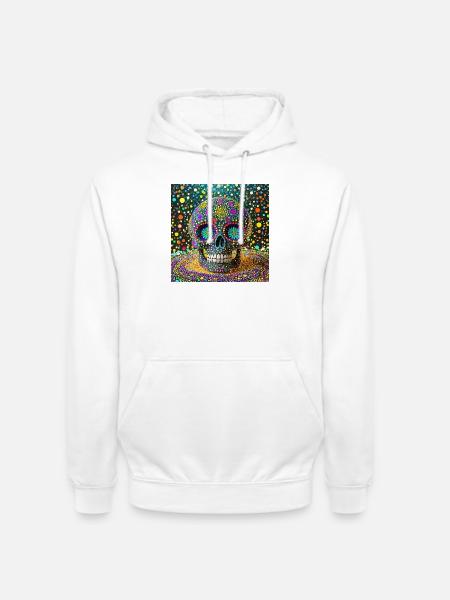 Dia de los Muertos Skull - Unisex Hoodie - white