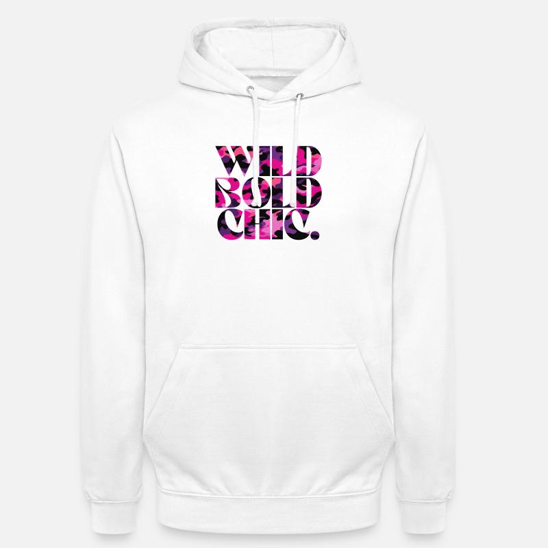 Wild Bold Chic Camo Pattern Design - Unisex Hoodie - white
