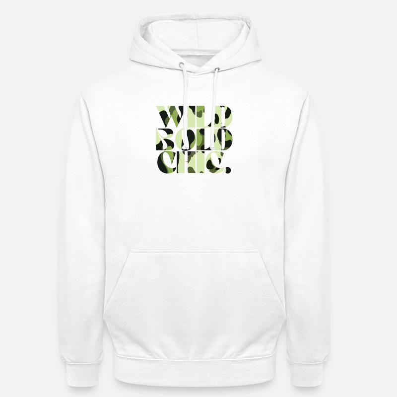 Sauvage Audacieux Chic Camouflage Chic - Sweat-shirt à capuche unisexe - blanc