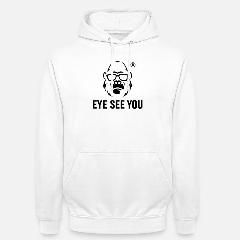 Gorilla mit Sonnenbrille Evil SeeV - Unisex Hoodie - Weiß