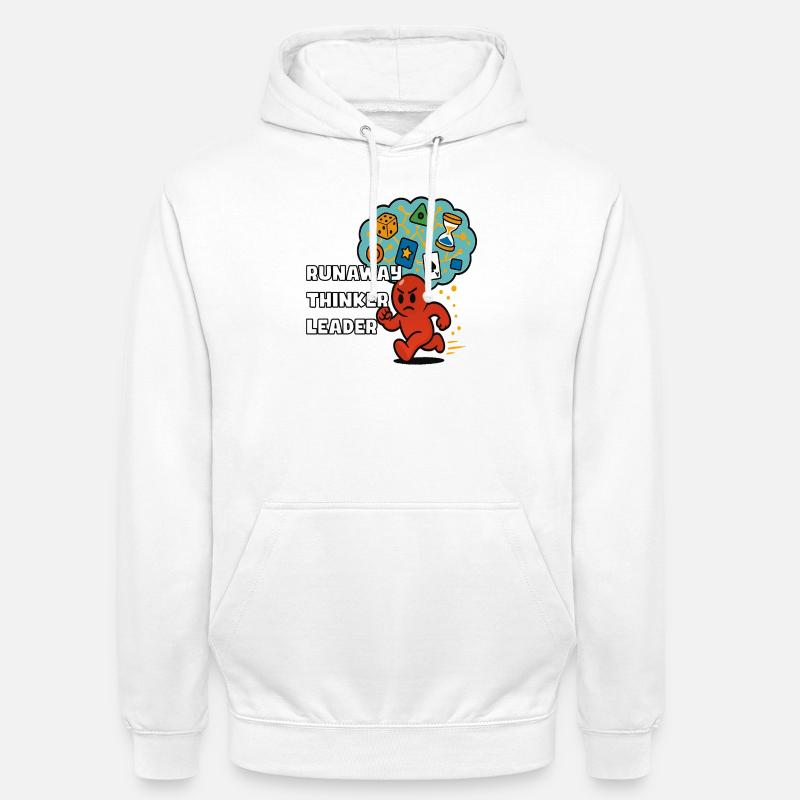 Runaway Thinker Leader - Felpa con cappuccio unisex - bianco
