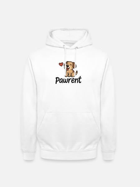 Pawrent Hund Herz Tierliebe - Unisex Hoodie - Weiß