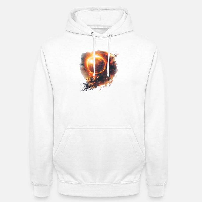 Art de l’orbe Sunfire - Sweat-shirt à capuche unisexe - blanc