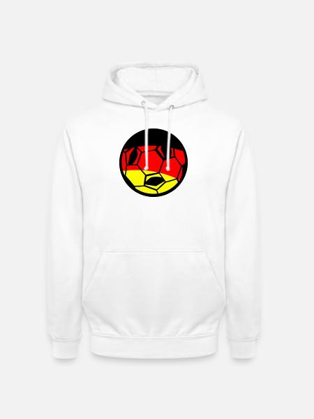 Fußball Deutsche Flagge Kunst - Unisex Hoodie - Weiß