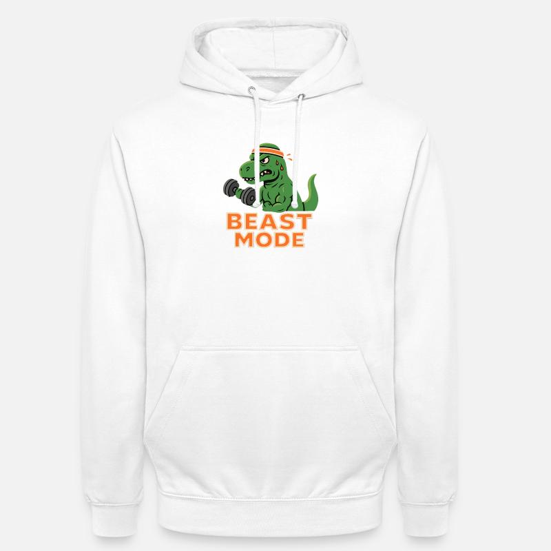 Mode de musculation Dino - Sweat-shirt à capuche unisexe - blanc
