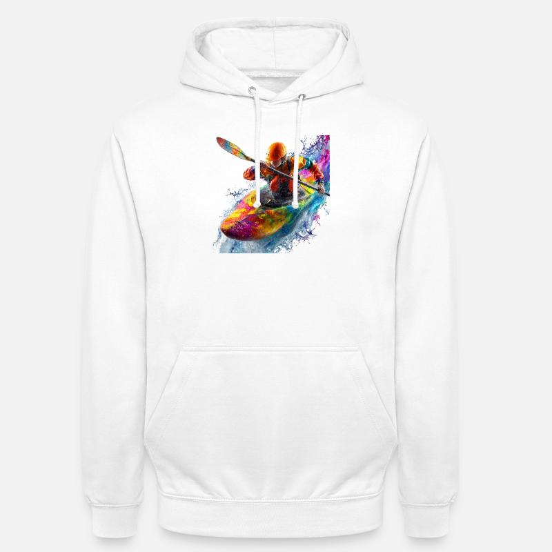 Kayak explosion de couleurs - Sweat-shirt à capuche unisexe - blanc