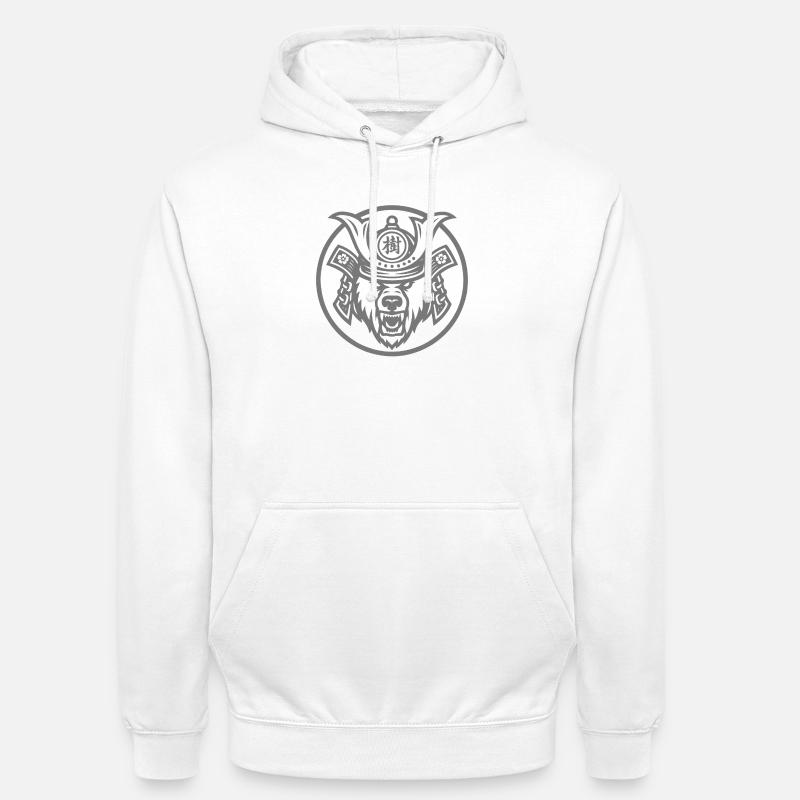 Our samuraï gris - Sweat-shirt à capuche unisexe - blanc