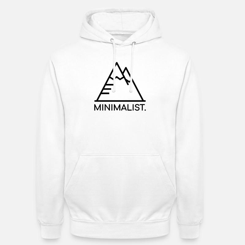 MINIMALIST. SCHWARZER BERG - Unisex Hoodie - Weiß