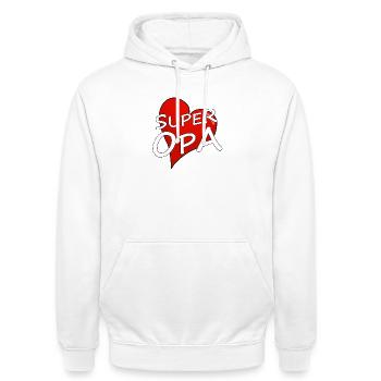 Super grand-père - Sweat-shirt à capuche unisexe - blanc - Devant - AI Model Male 185 dark (185cm) & AI Model Female 172 dark (172cm)