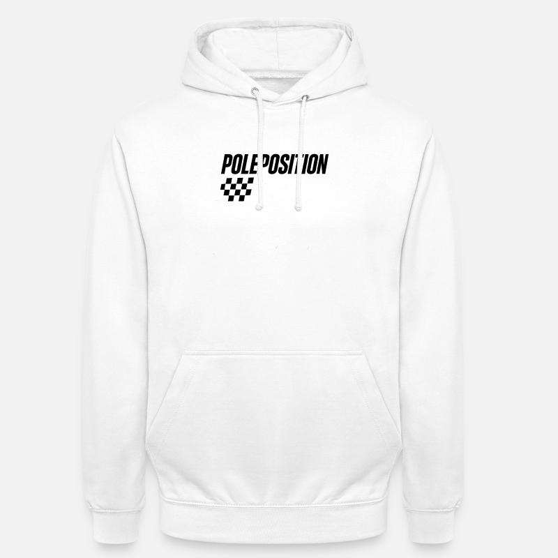 Motif de course en pole position - Sweat-shirt à capuche unisexe - blanc