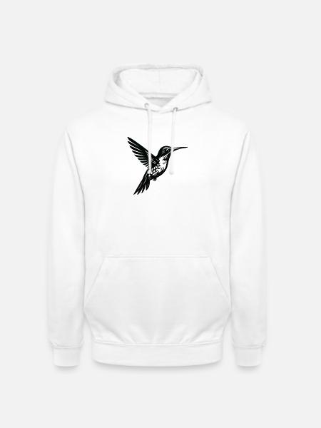Goldlinie Hummingbird Silhouette - Unisex Hoodie - Weiß