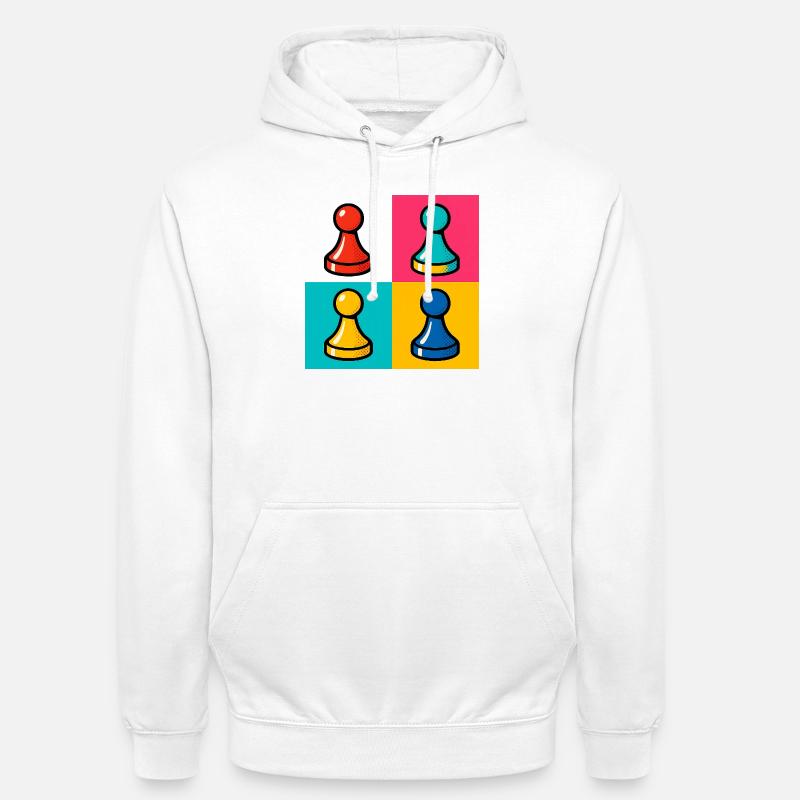 PopArt Pièce de jeu quadricolore - Sweat-shirt à capuche unisexe - blanc