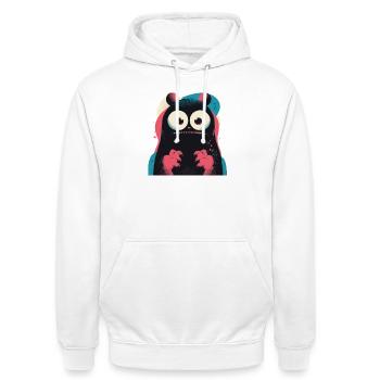 Kawaii Neon-Monster - Unisex Hoodie - Weiß - Vorne - AI Model Male 185 dark (185cm) & AI Model Female 172 dark (172cm)