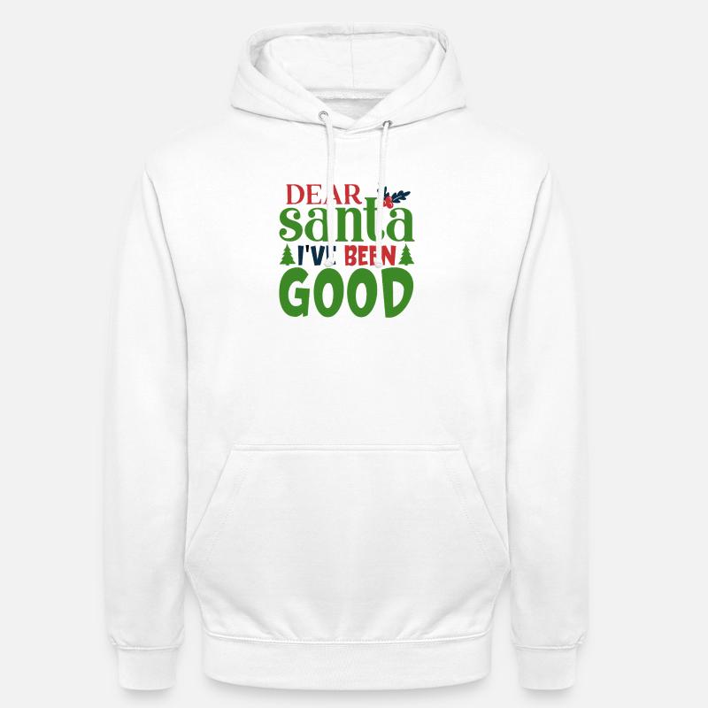 Dear Santa I've Been Good Pattern - Unisex Hoodie - white