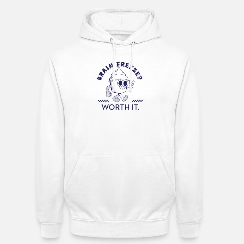 Brain Freeze Worth It – Lustiges Eiscreme Design - Unisex Hoodie - white