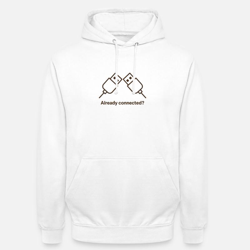 Déjà connecté - Sweat-shirt à capuche unisexe - blanc