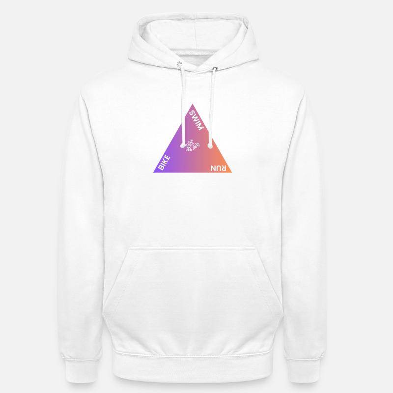 Triathlon Triangle Pente - Sweat-shirt à capuche unisexe - blanc