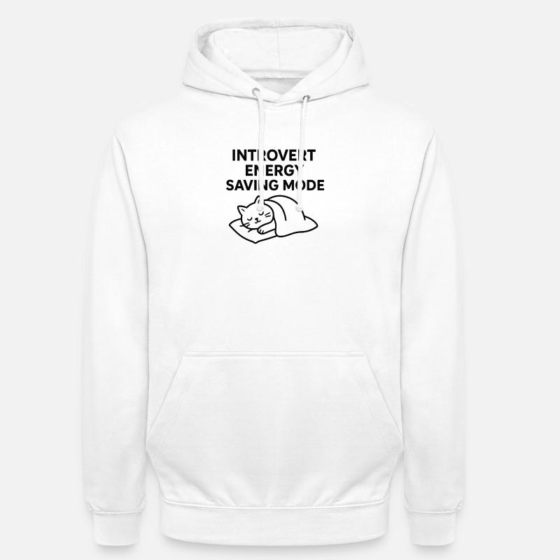 Power saving mode for introverts - Unisex Hoodie - white