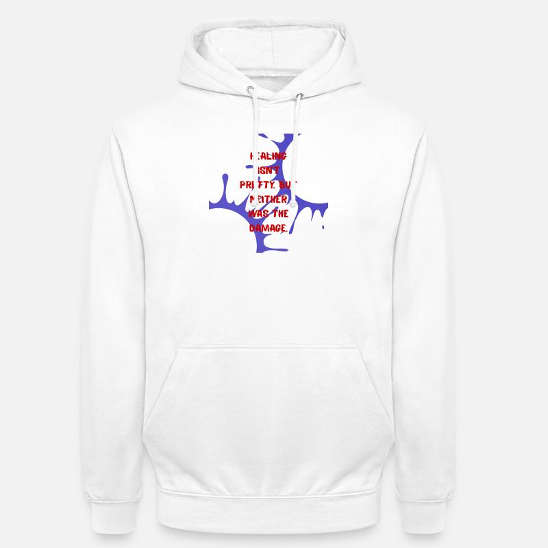 Conception de cicatrisation - Sweat-shirt à capuche unisexe - blanc